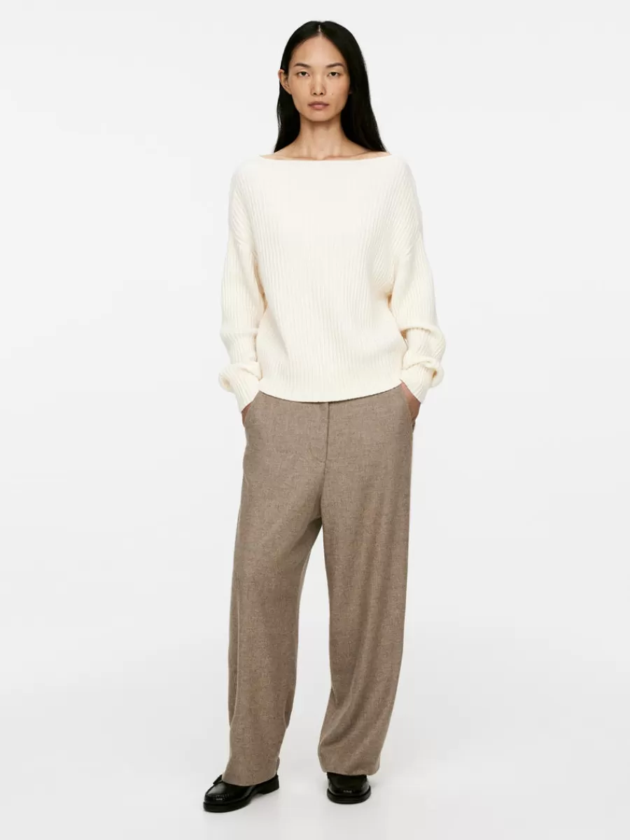 Fashion ARKET Relaxed Wool-Blend Trousers Dark Mole