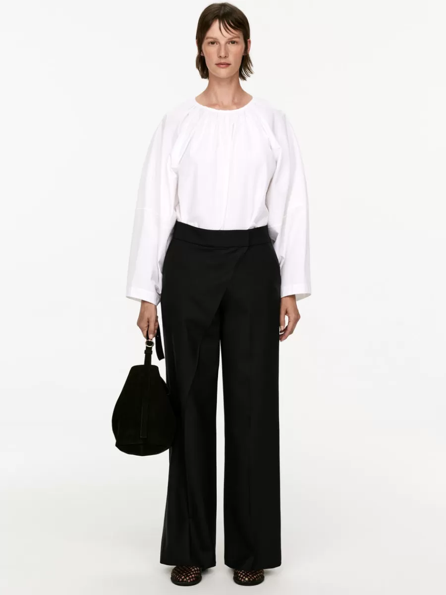 Cheap ARKET Relaxed Wrap Trousers Black
