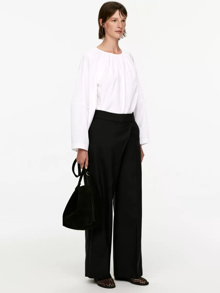 Cheap ARKET Relaxed Wrap Trousers Black