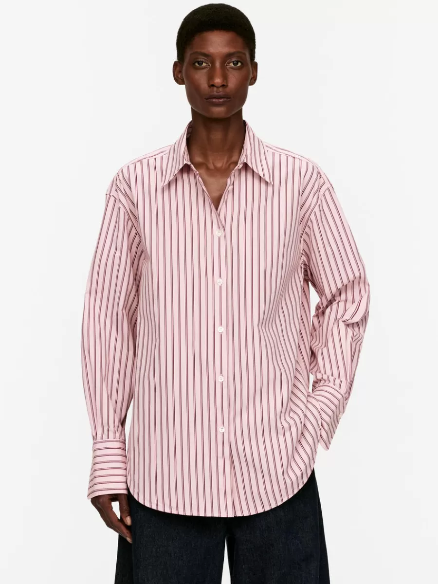 Best ARKET Relaxed-Fit Poplin Shirt Pink/Burgundy
