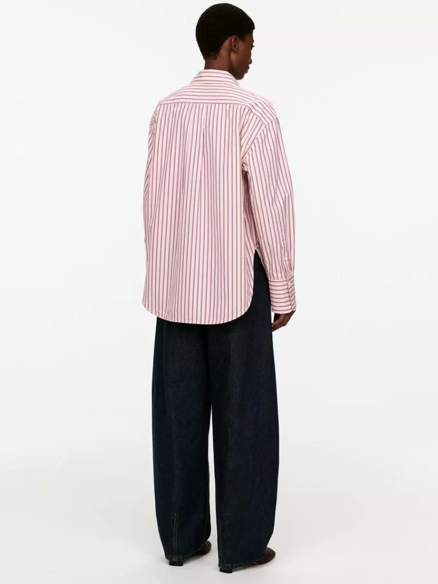 Best ARKET Relaxed-Fit Poplin Shirt Pink/Burgundy