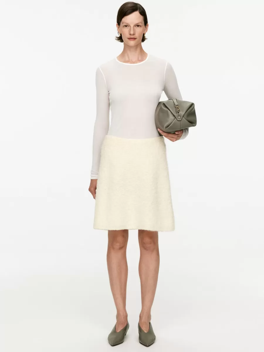 Online ARKET Reverse-Knit Mini Skirt Off White