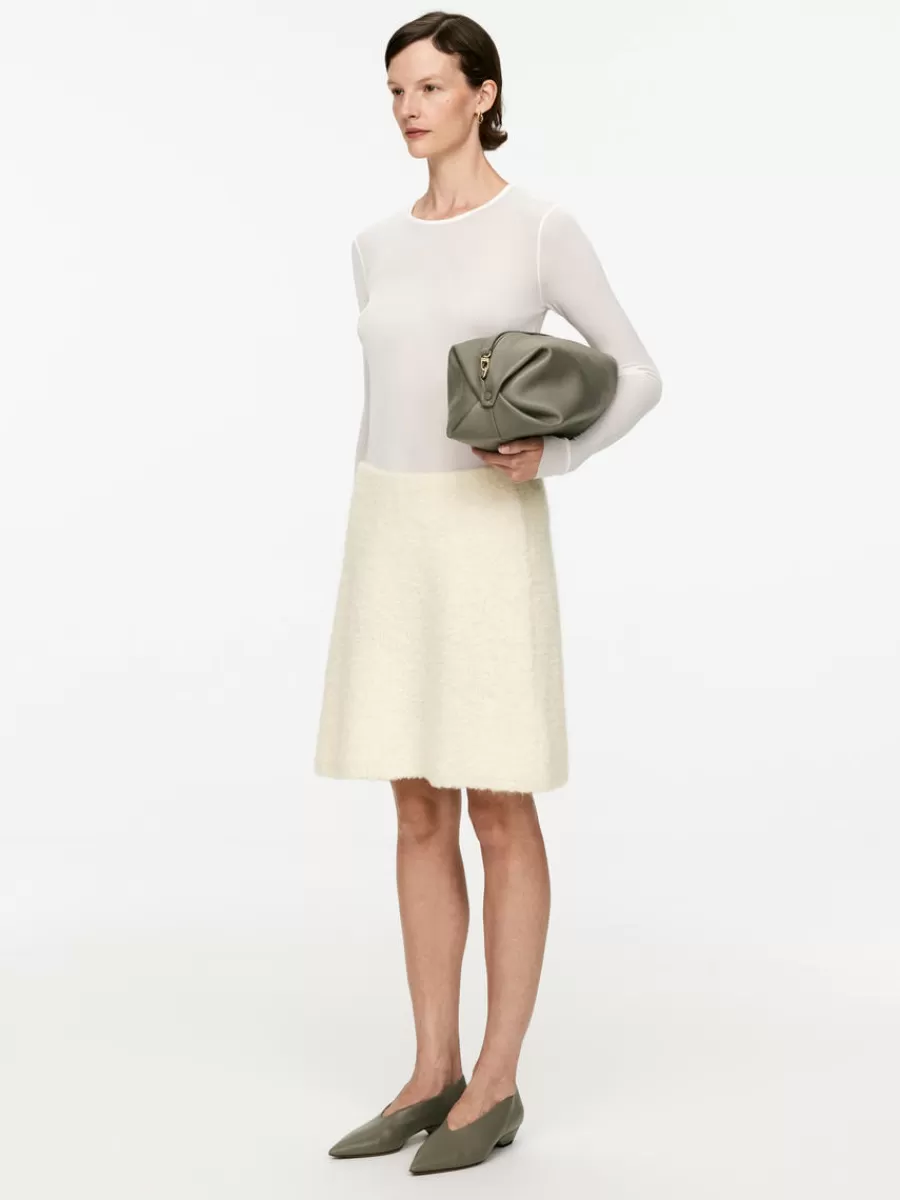 Online ARKET Reverse-Knit Mini Skirt Off White