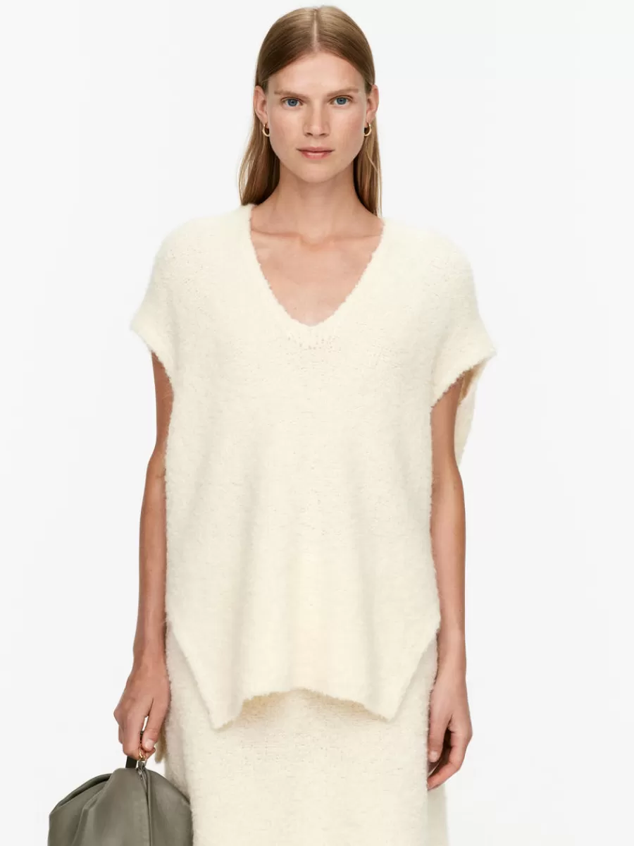 Cheap ARKET Reverse-Knit Vest Off White