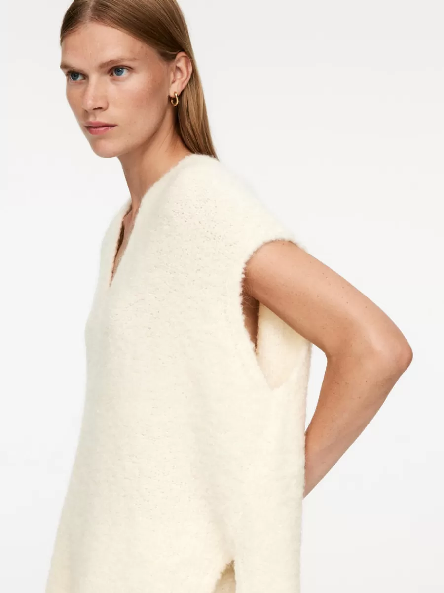 Cheap ARKET Reverse-Knit Vest Off White