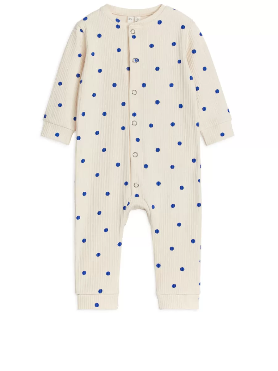 Store ARKET Rib Jersey Overall Off White