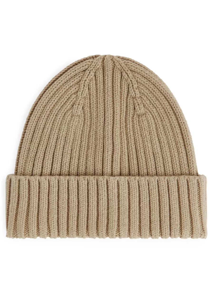 Outlet ARKET Rib Knit Baby Beanie Beige