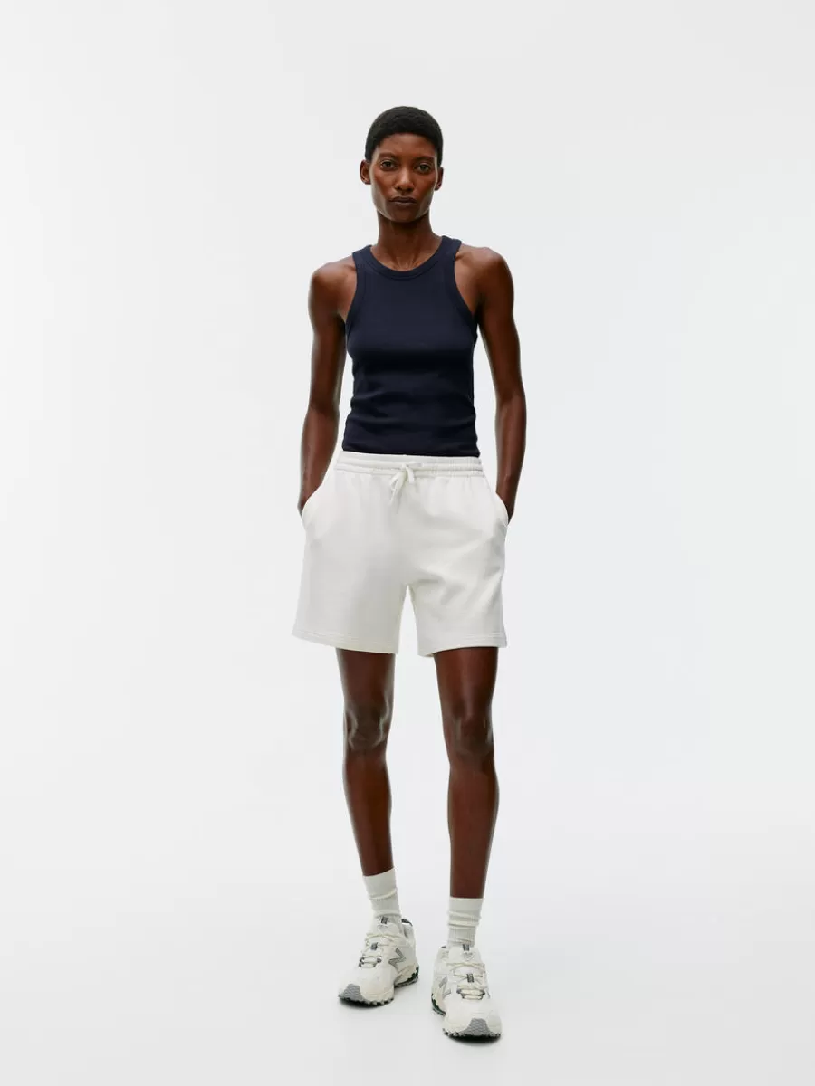 Online ARKET Rib Racer Tank Top Dark Blue