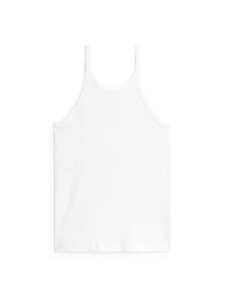 Fashion ARKET Rib Tank Top White