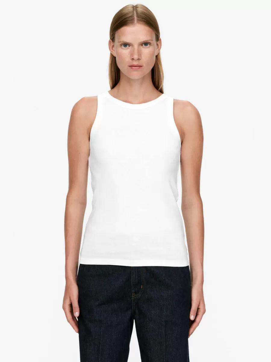 Flash Sale ARKET Rib Tank Top White