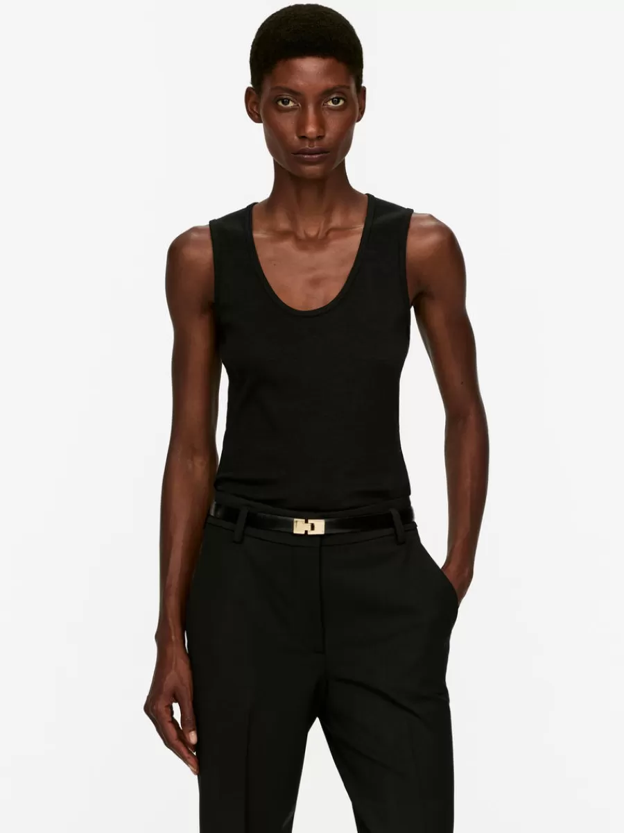 Fashion ARKET Rib Tank Top Black