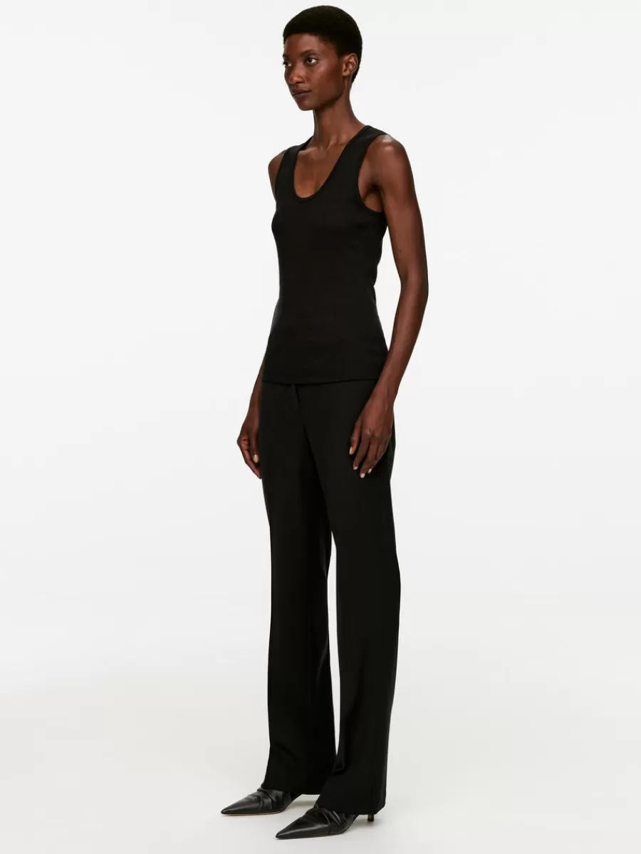 Fashion ARKET Rib Tank Top Black