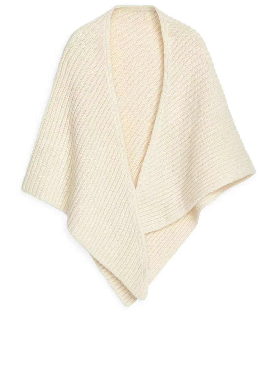 Best ARKET Rib Triangle Scarf White