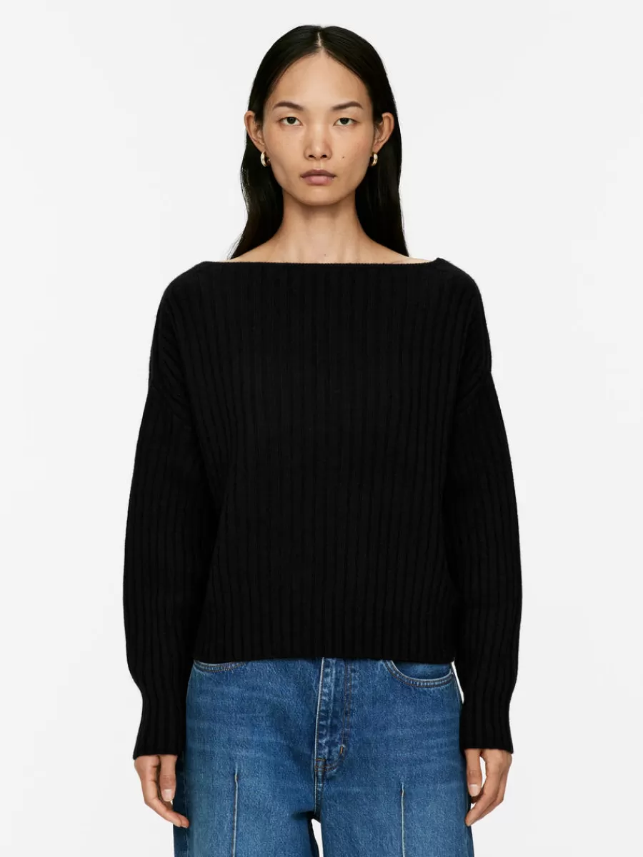 Store ARKET Rib Wool Jumper Black