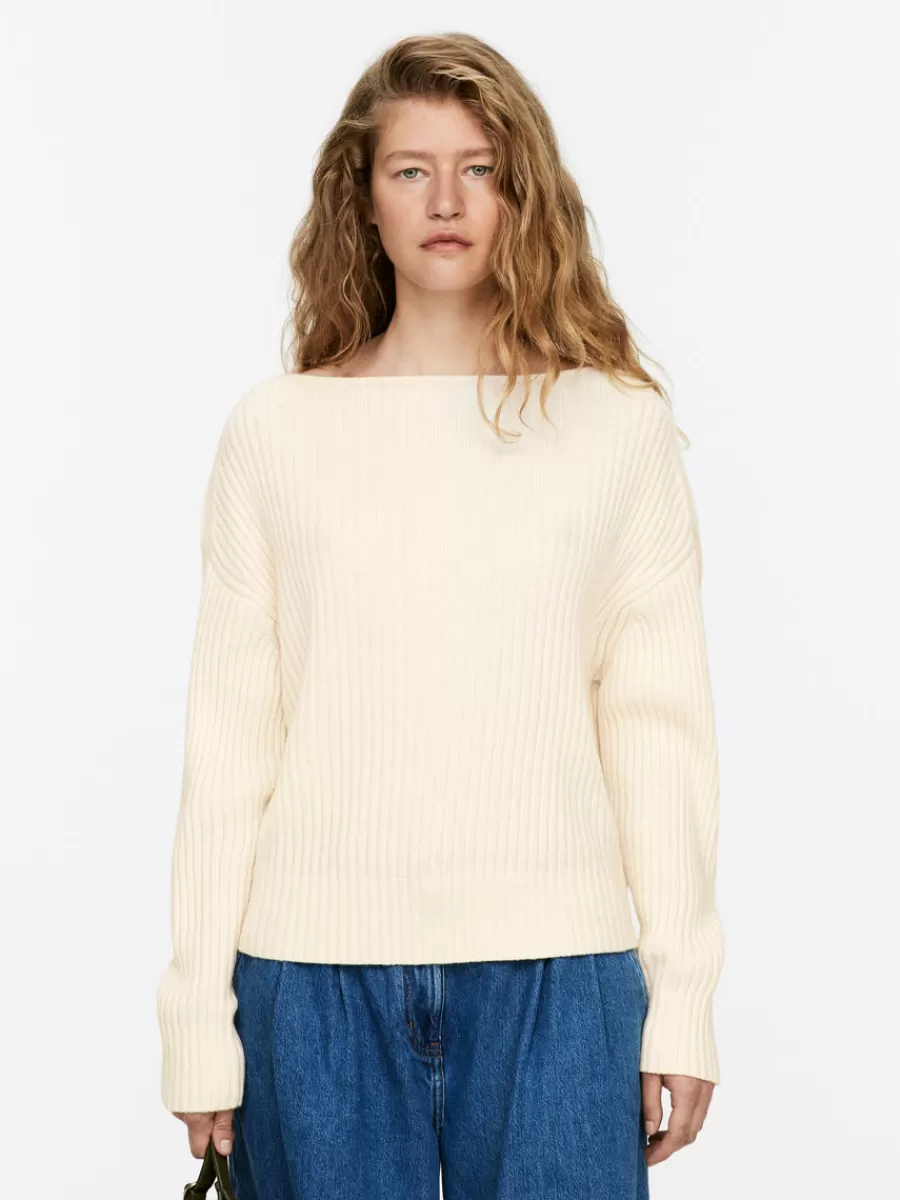 Hot ARKET Rib Wool Jumper Off White