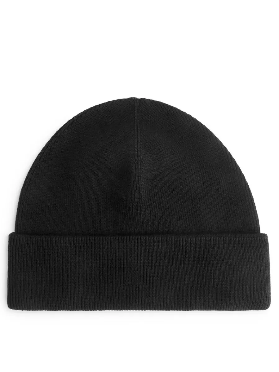 Outlet ARKET Ribbed Beanie Black