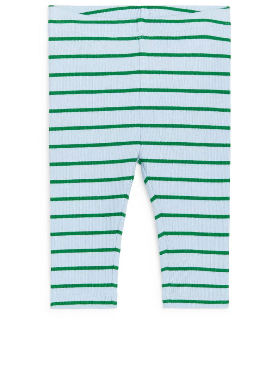 Outlet ARKET Ribbed Leggings Light Blue/Green