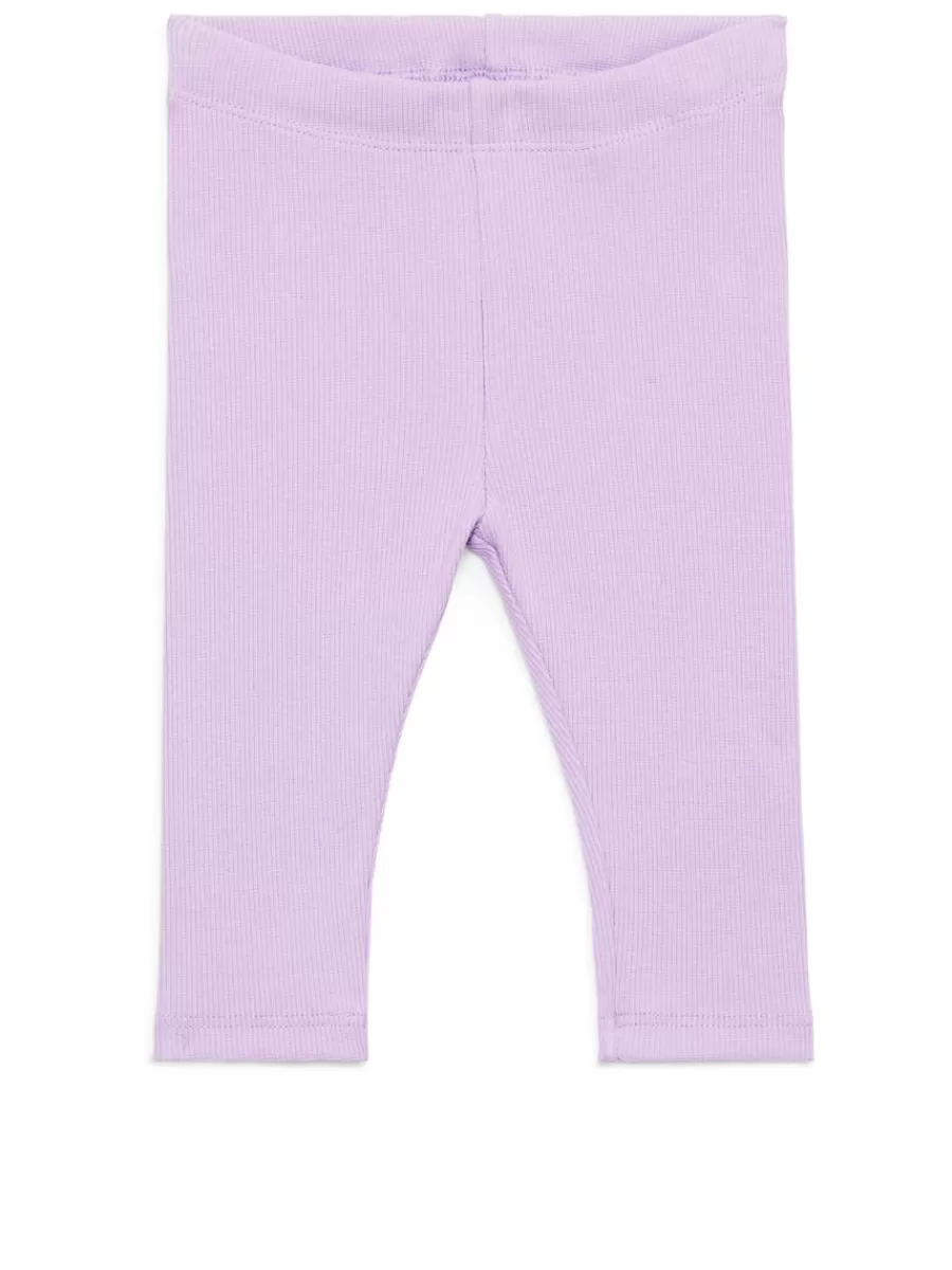 Fashion ARKET Ribbed Leggings Lilac