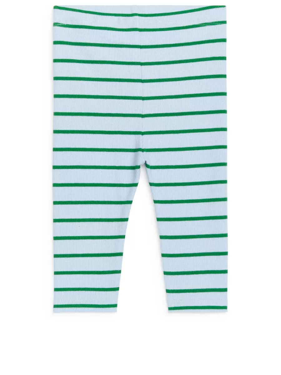Outlet ARKET Ribbed Leggings Light Blue/Green