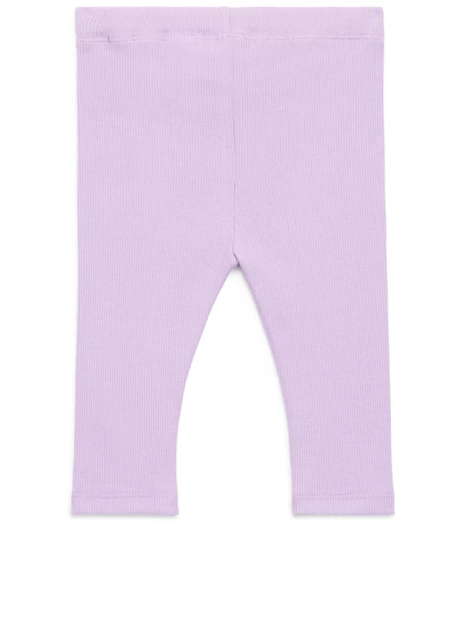 Fashion ARKET Ribbed Leggings Lilac