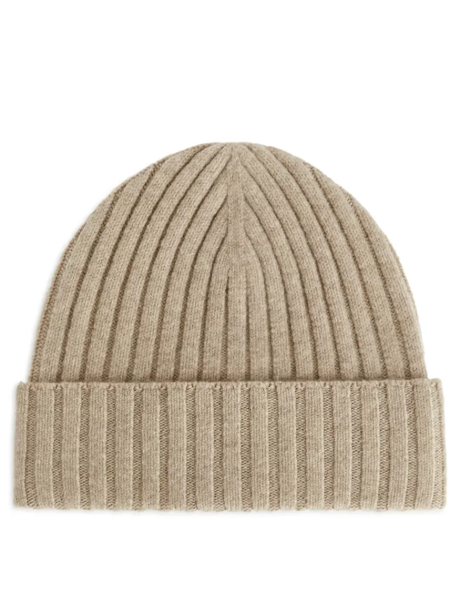 Flash Sale ARKET Ribbed Merino-Blend Beanie Oat Melange