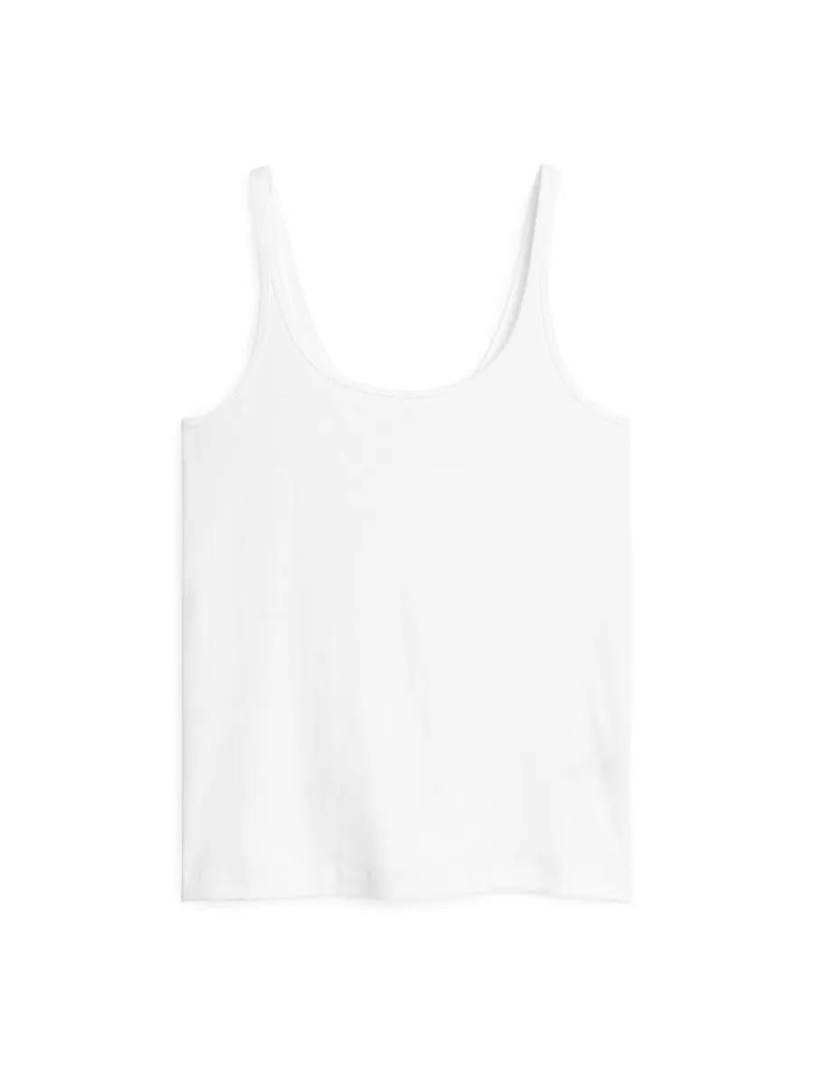 Store ARKET Ribbed Tank Top White