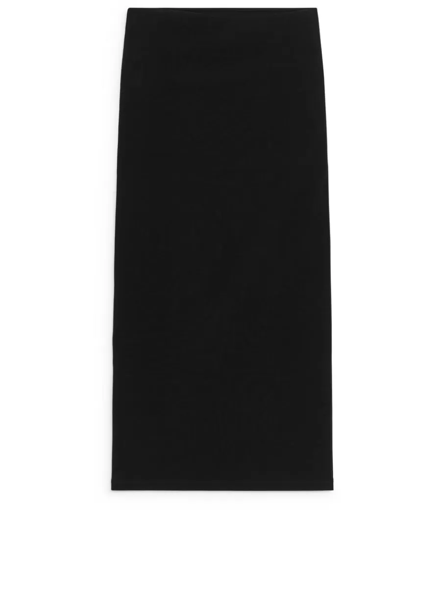 Clearance ARKET Ribbed Tube Dress Black