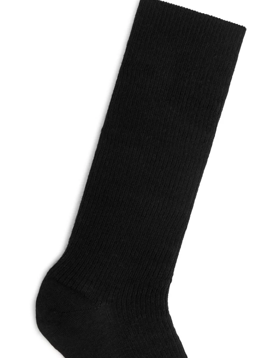Cheap ARKET Ribbed Wool-Blend Socks Black