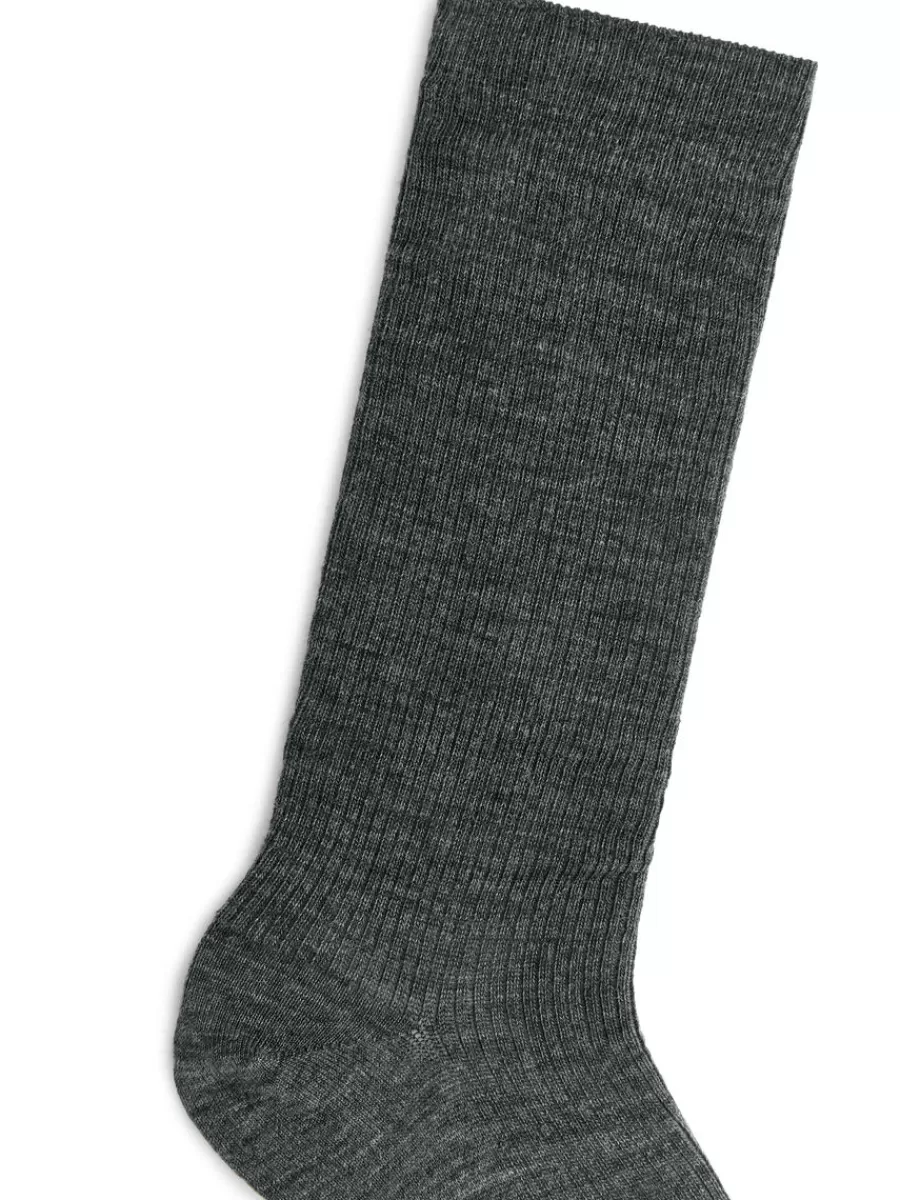 Online ARKET Ribbed Wool-Blend Socks Grey Melange