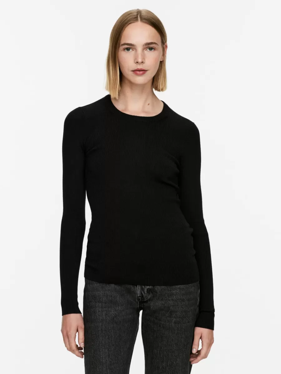 Best Sale ARKET Rib-Knit Merino Top Black