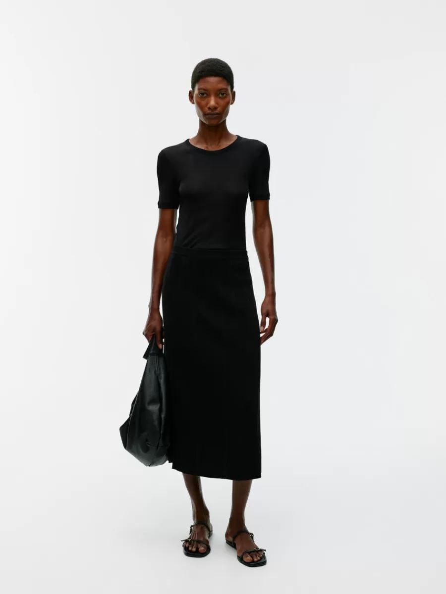 Flash Sale ARKET Rib-Knitted Skirt Black
