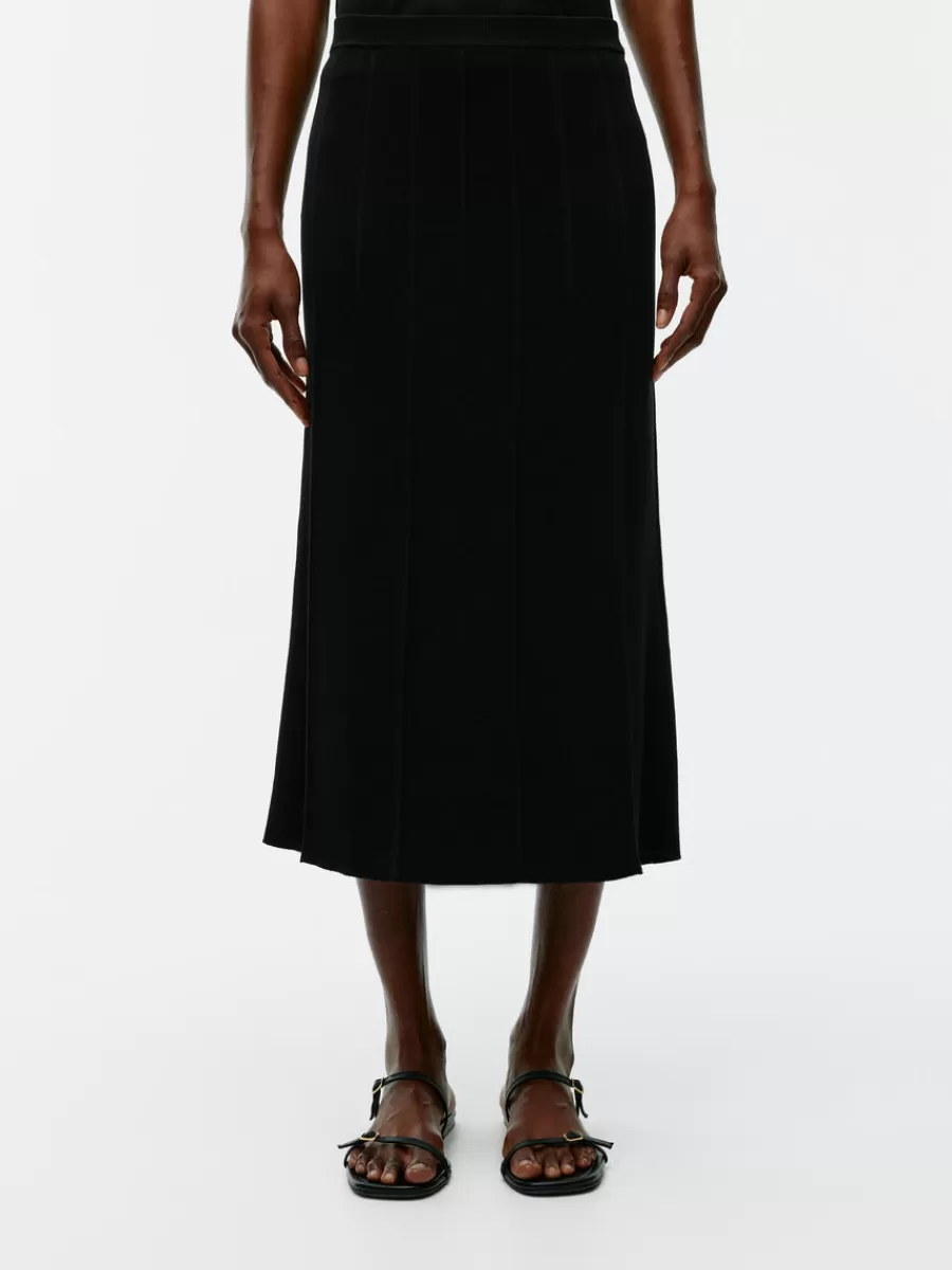 Flash Sale ARKET Rib-Knitted Skirt Black