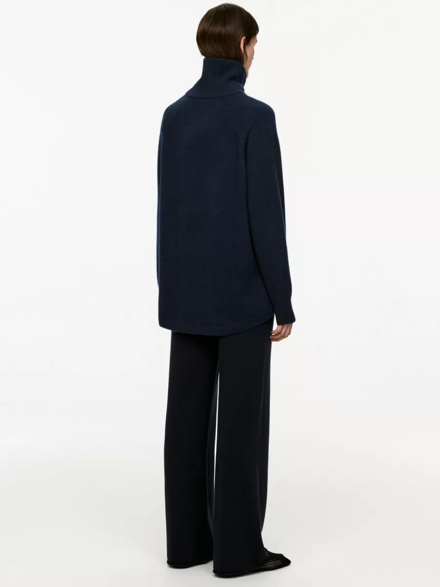 Flash Sale ARKET Roll-Neck Cashmere-Wool Jumper Dark Blue