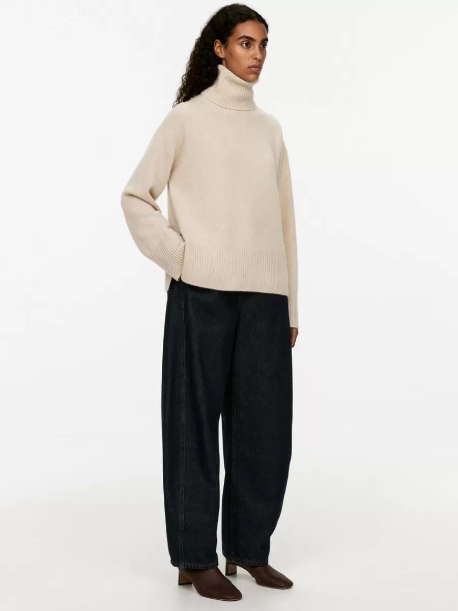 Hot ARKET Roll-Neck Cashmere-Wool Jumper Light Beige