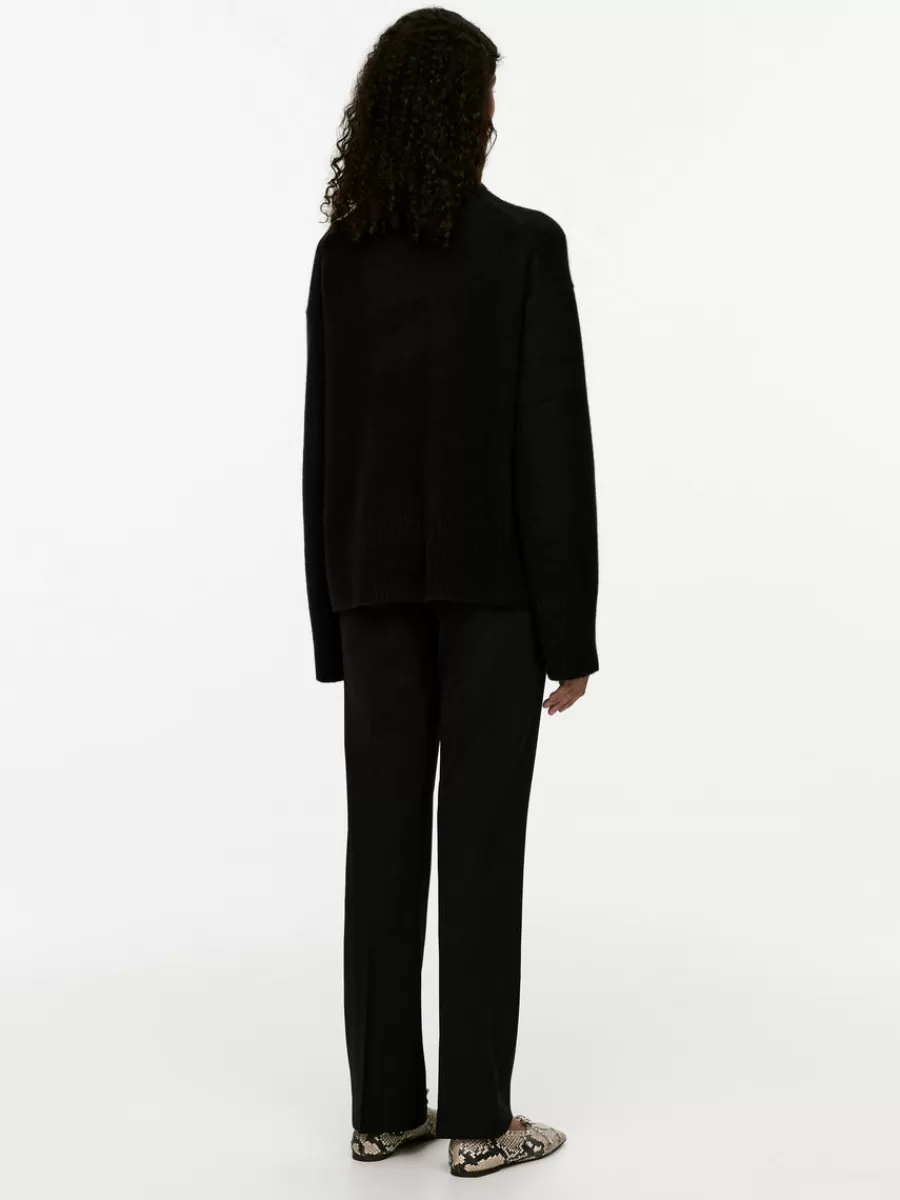 Sale ARKET Roll-Neck Cashmere-Wool Jumper Black