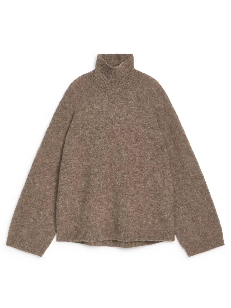 Clearance ARKET Roll-Neck Jumper Mole Melange