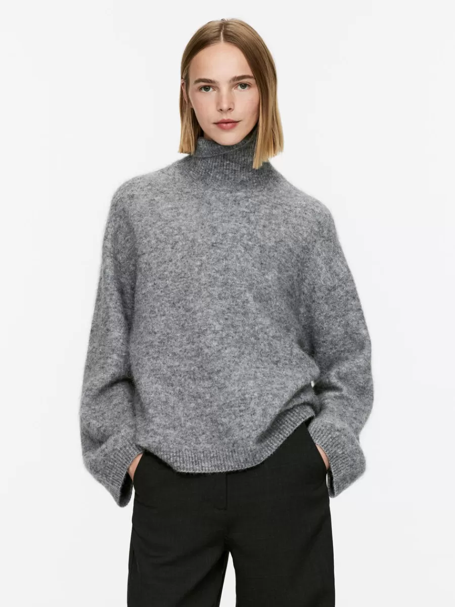 New ARKET Roll-Neck Jumper Grey