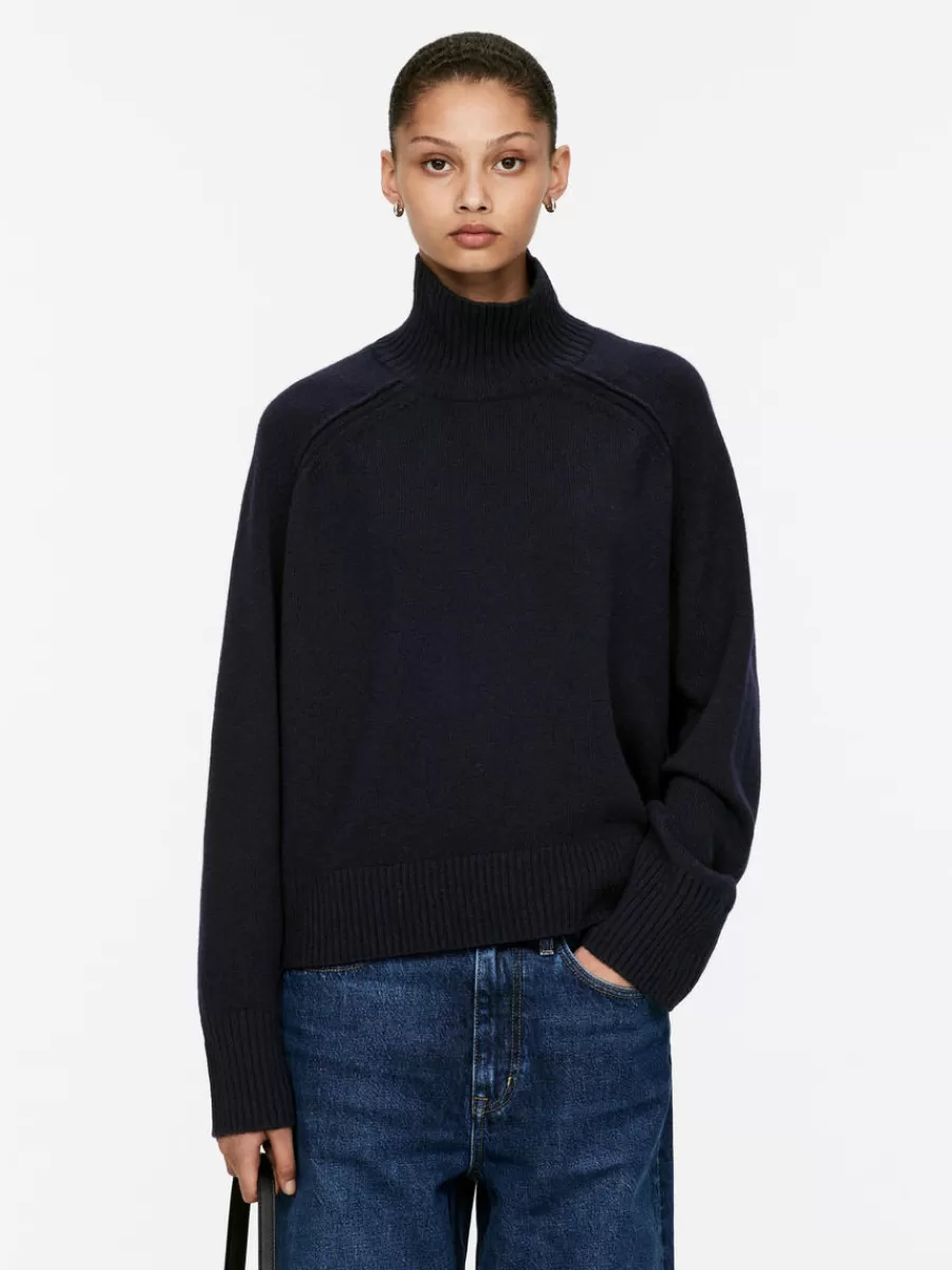Flash Sale ARKET Roll-Neck Wool Jumper Dark Blue