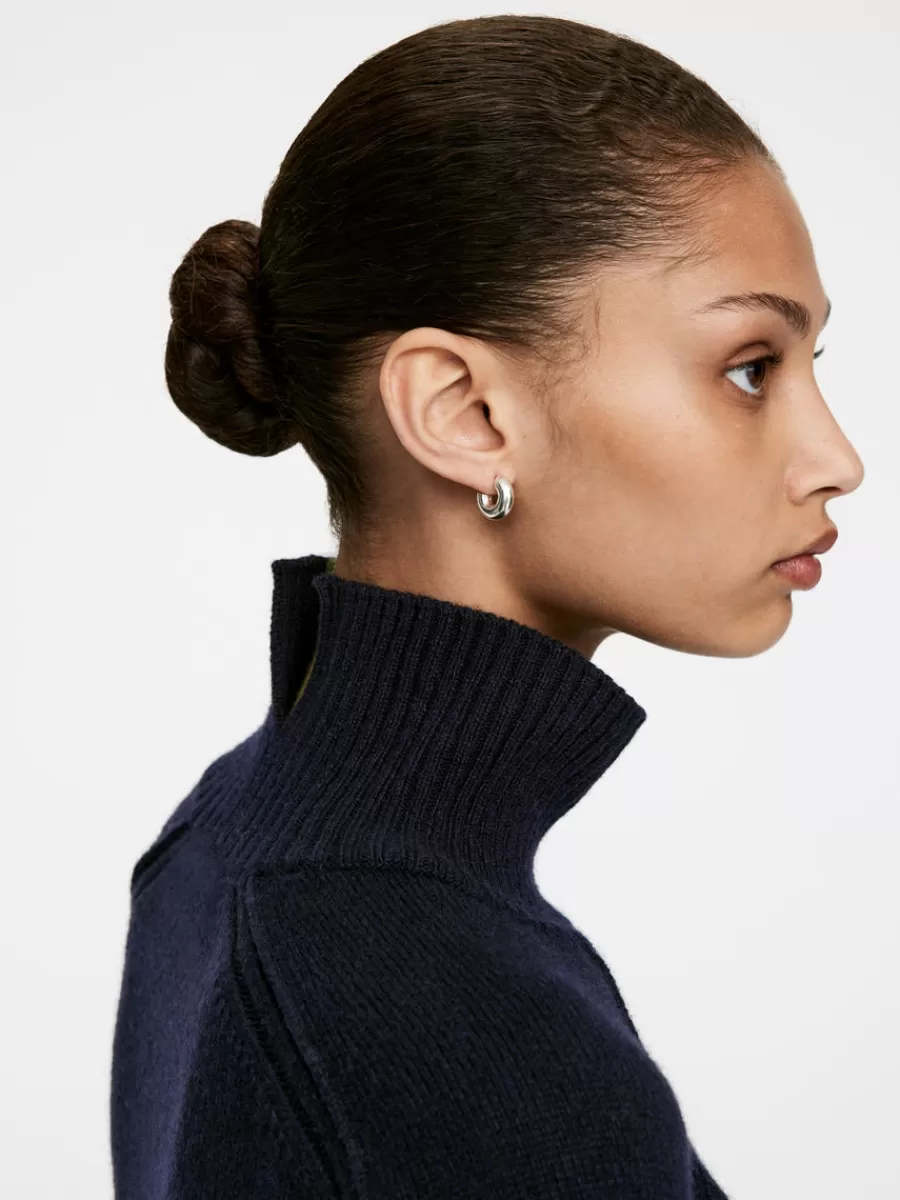 Flash Sale ARKET Roll-Neck Wool Jumper Dark Blue