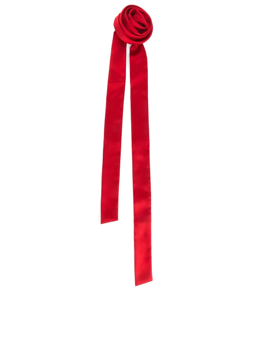 Best ARKET Rose Tie Necklace Red