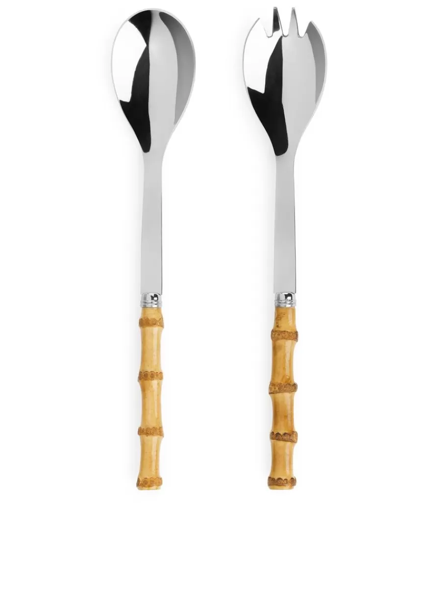 Cheap ARKET Sabre Paris Bamboo Serving Spoons Natural Bamboo
