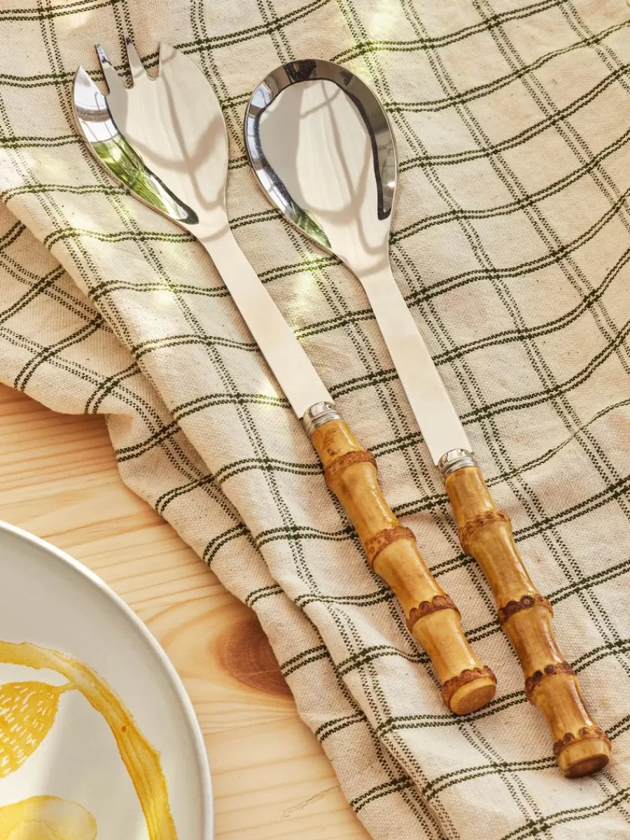 Cheap ARKET Sabre Paris Bamboo Serving Spoons Natural Bamboo