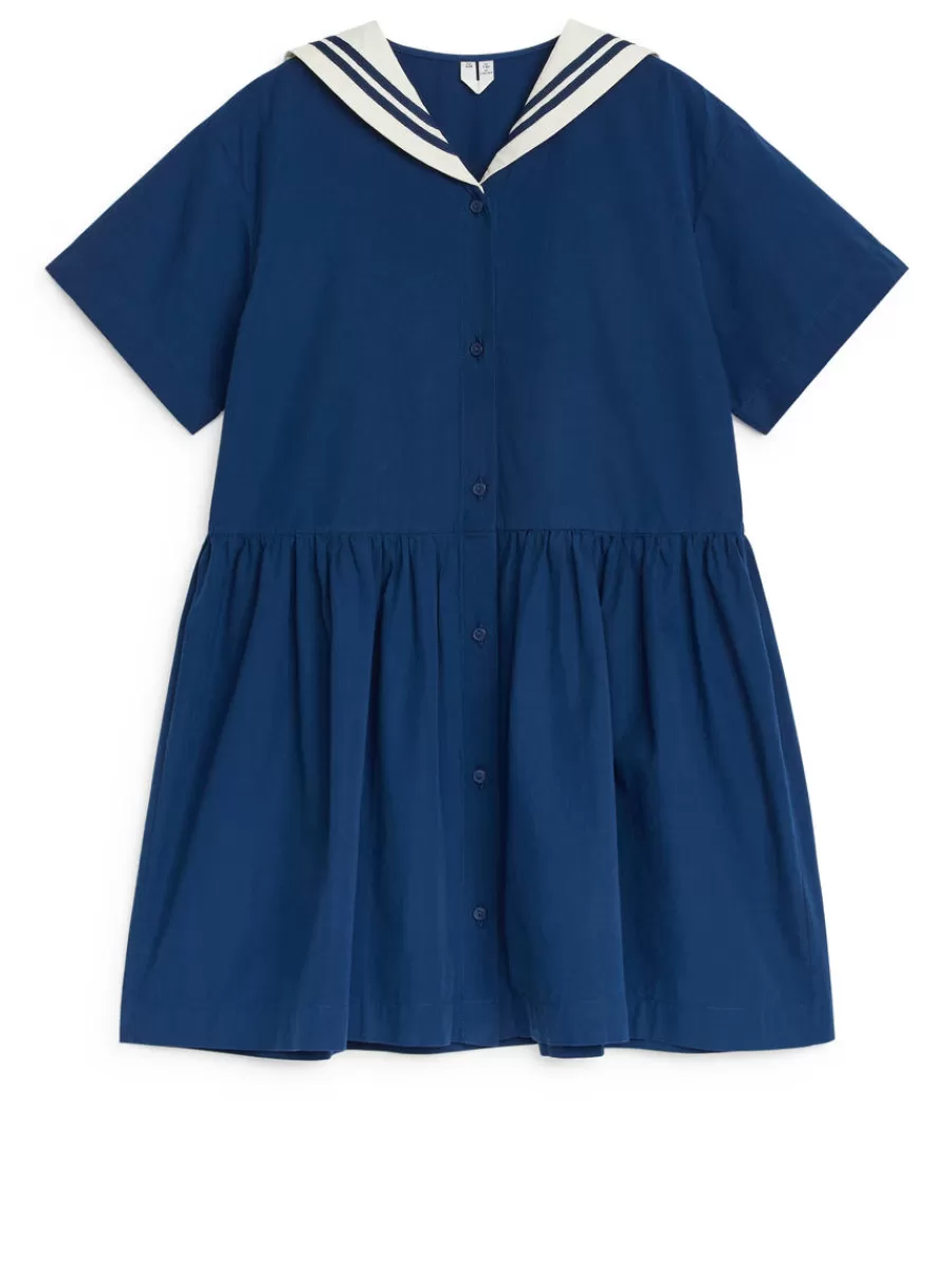 Best ARKET Sailor Dress Dark Blue