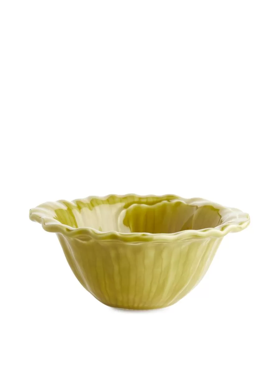 Sale ARKET San Raphael Wild Flower Bowl 17 Cm Greenish Yellow