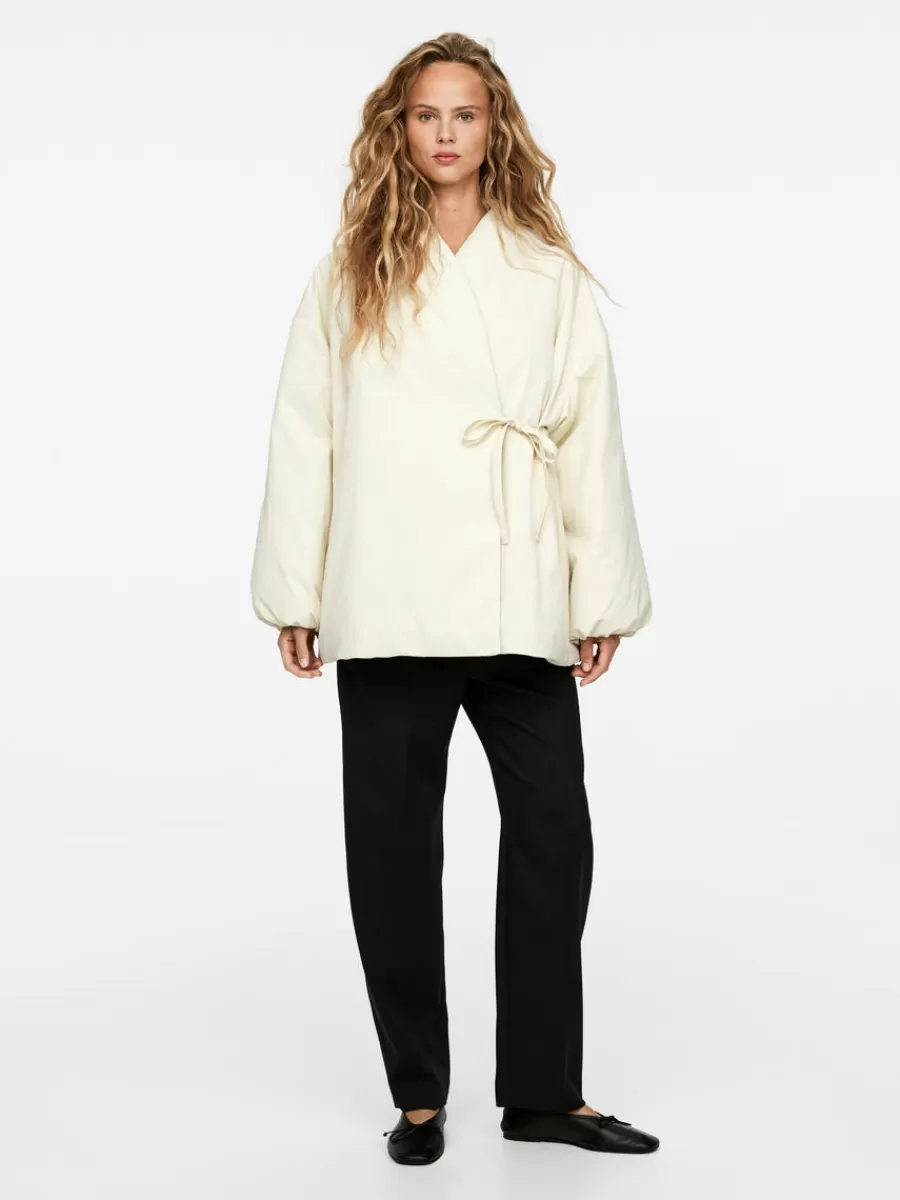 Clearance ARKET Satin Down Jacket Off White