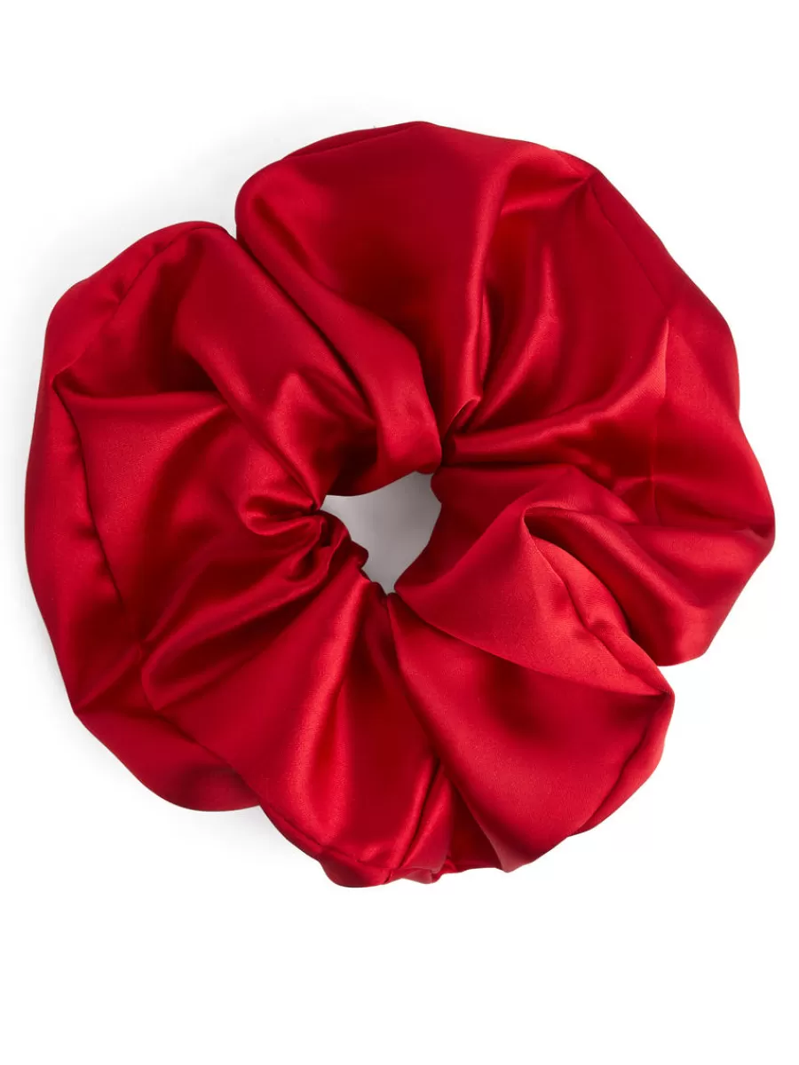Best Sale ARKET Satin Hair Scrunchie Red