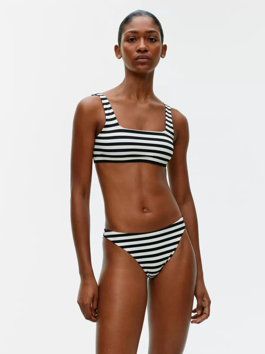 Store ARKET Scoop-Back Bikini Top White/Black