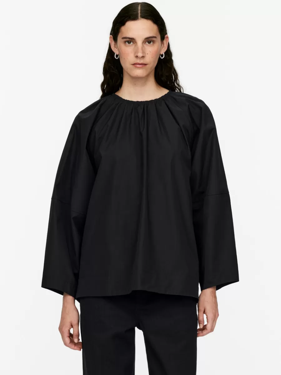 Sale ARKET Scoop-Back Blouse Black