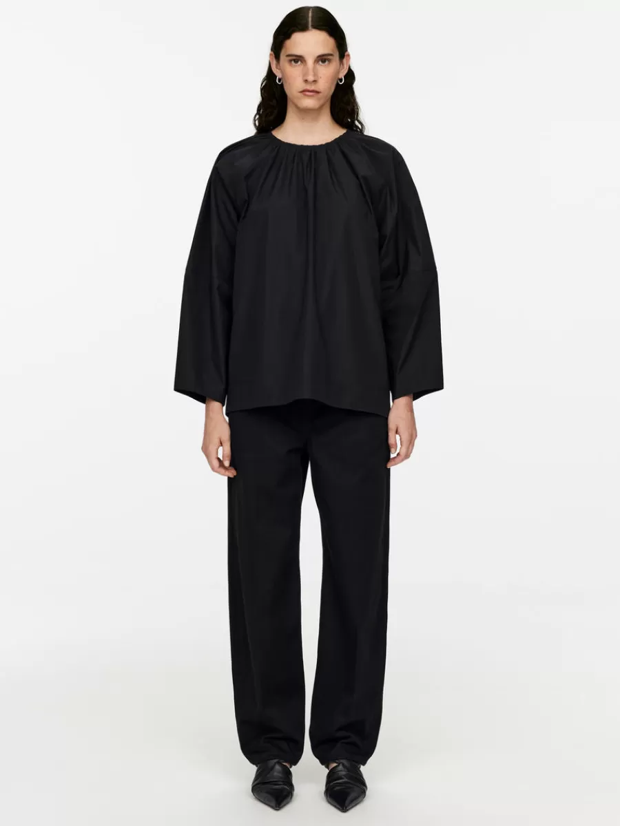 Sale ARKET Scoop-Back Blouse Black