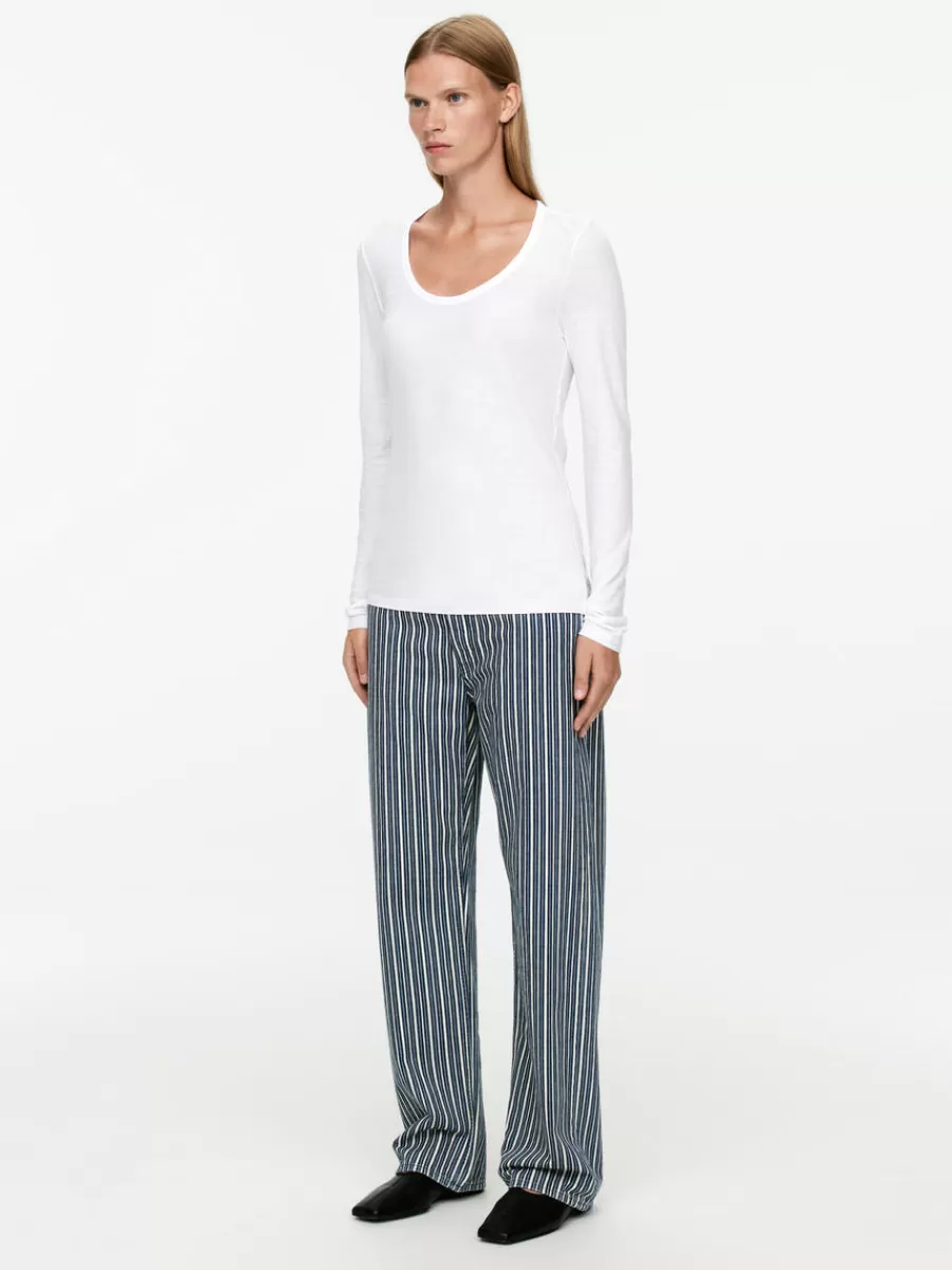 Cheap ARKET Scoop-Neck Top White